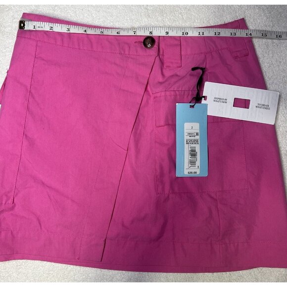 New Future Collective Womens Pink Wrap Mini Skirt Size 2 Pockets NWT MSRP $28.00 - Picture 1 of 3